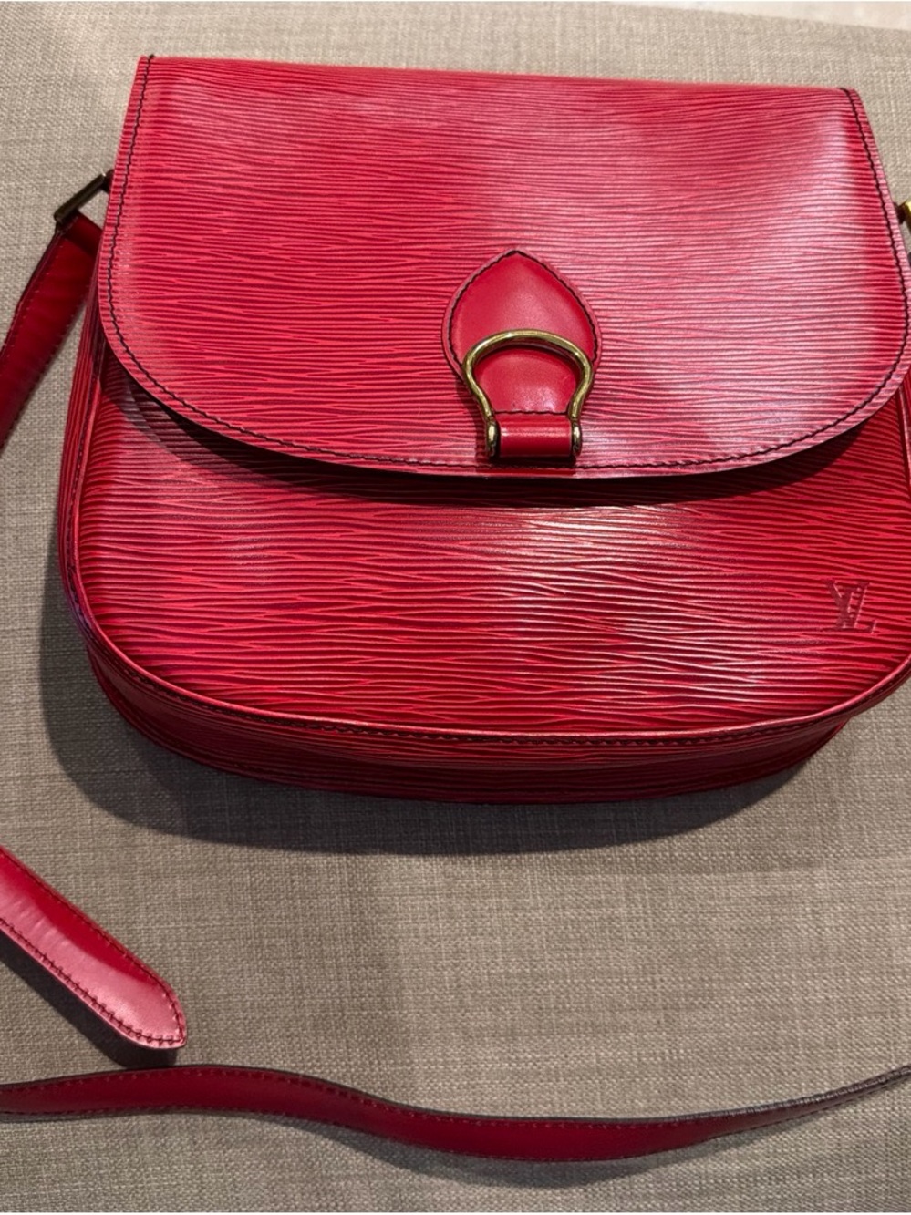 Vintage Louis Vuitton Red Epi Leather Crossbody Bag